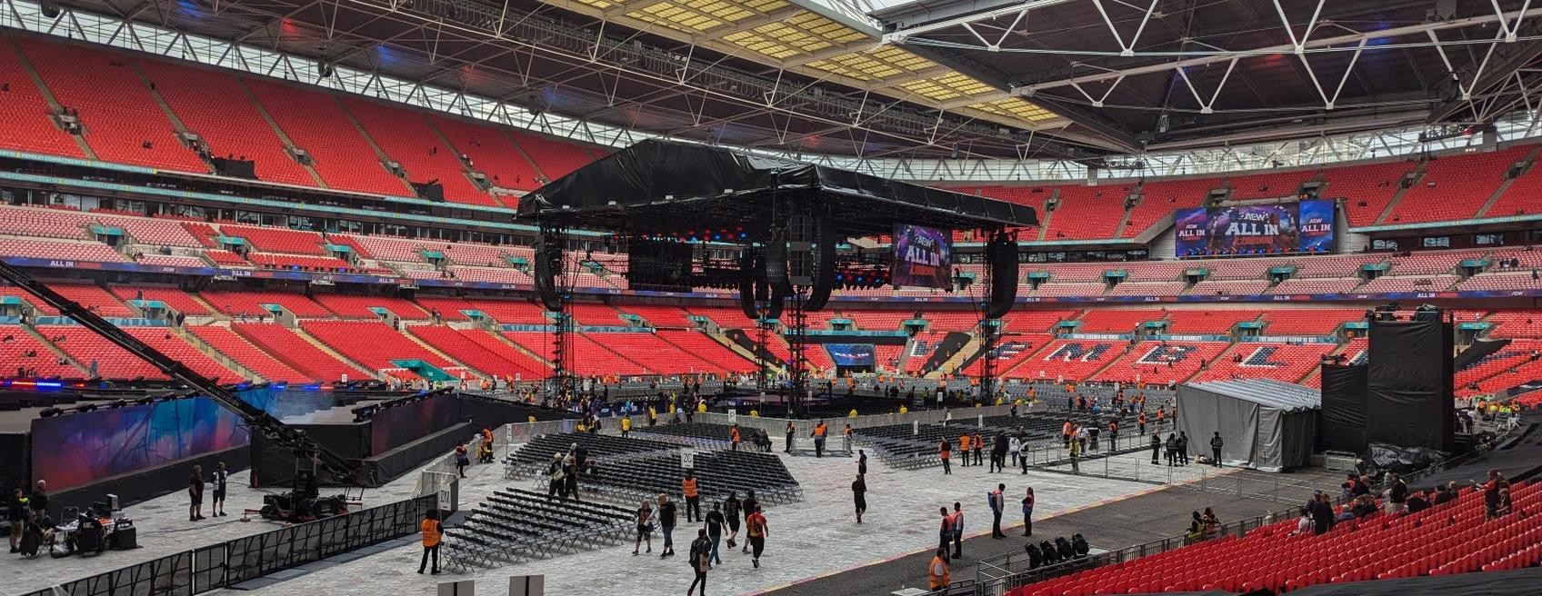 Wembley Stadium floor before the crowds arrived