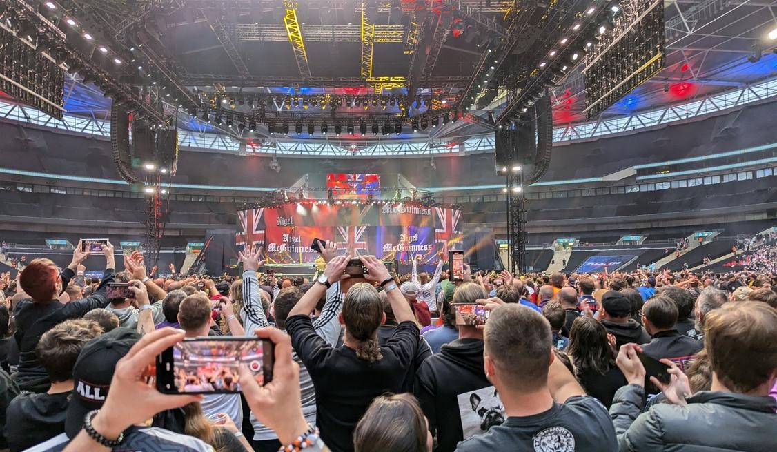 The surprise entrance of Nigel McGuinness to a home crowd reaction