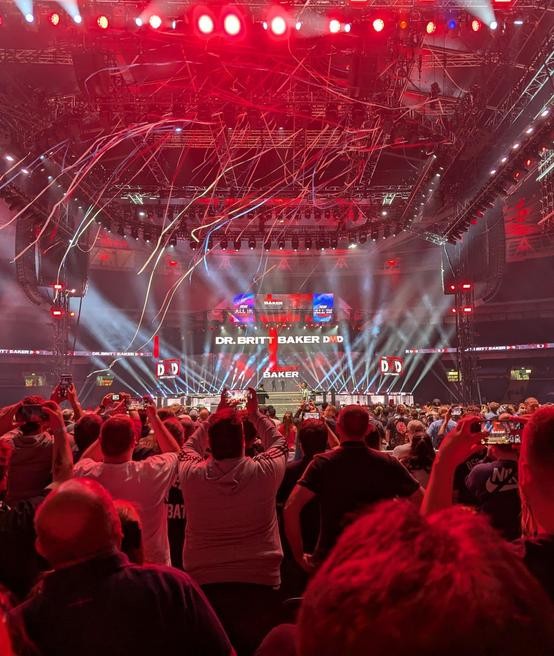 Dr. Britt Baker, D.M.D. makes her entrance at Wembley Stadium