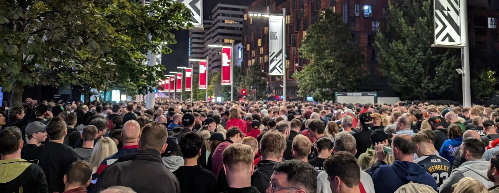 Fans filter out along Olympic Way after All In: London (2024)